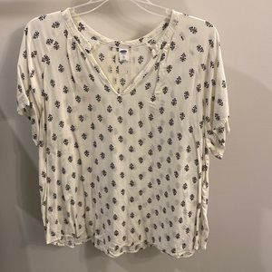 Old navy cream accent blouse